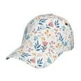 thumbnail image 1 of Picia Tulips Flowers pattern Trucker Low Profile Hat Men Women Baseball Cap Dad Hat Adjustable Unconstructed Plain Cap, 1 of 9