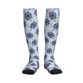 thumbnail image 1 of Picia Turtle with Blue Stones Printed Sports Compression Socks - 15-20mmHg Graduated Compression, High-Performance Soft and Breathable Socks for Men and Women, 1 of 5