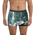 thumbnail image 1 of Picia Turtle In Jungle Waterfall Pattern Men’s Boxer Briefs – Soft & Breathable Underwear, Stretchy & Comfortable Fit, Supportive Pouch Design, Moisture-Wicking-Large, 1 of 5