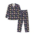 thumbnail image 1 of Picia Turtle Pattern Men’s Long-Sleeve Sleepwear Set - Soft 2-Piece Loungewear with Pockets, Comfy PJs for Relaxing Nights-Small, 1 of 7