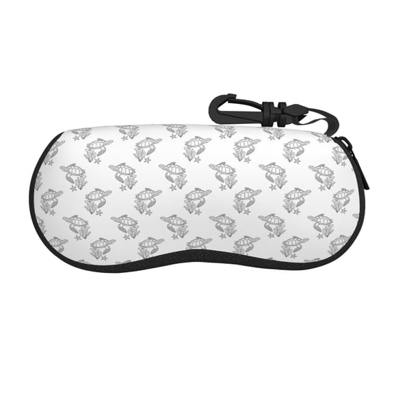 Picia Turtle Print Sunglasses Case, Eyeglasses Case Protector Large Glasses Case, Key Lock Case Protective Glasses Holder Eyeglasses Cases