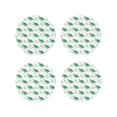 thumbnail image 1 of Picia Turtle Printed Leather Coasters for Drinks, 4" Drink Coasters Set of 4 for Tabletop Protection, Handmade Luxurious Home Décor and Housewarming Gift -Round Shape, 1 of 6