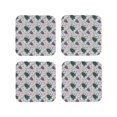 thumbnail image 1 of Picia Turtle Printed Leather Coasters for Drinks, 4" Drink Coasters Set of 4 for Tabletop Protection, Handmade Luxurious Home Décor and Housewarming Gift -Square, 1 of 6