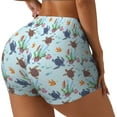 thumbnail image 1 of Picia Turtle Printed Workout Shorts for Women Seamless Scrunch Butt Lifting High Waisted Yoga Gym Booty Running Moisture-wicking Short Pants-Small, 1 of 9