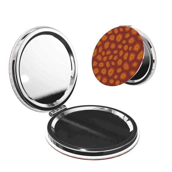 Picia Turtle Shell for Compact Vanity Mirror , Travel Makeup Mirror , Portable Magnifying Cosmetic Mirror for Daily, Work, Business-Round Shape