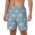 thumbnail image 1 of Picia Turtle pattern Mens Swim Trunks with Compression Liner Stretch Beach Shorts Quick Dry with Zipper Pockets No-Chafing Board Shorts-3X-Large, 1 of 9