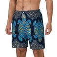 thumbnail image 1 of Picia Turtle pattern Mens Swim Trunks with Compression Liner Stretch Beach Shorts Quick Dry with Zipper Pockets No-Chafing Board Shorts-XX-Large, 1 of 9
