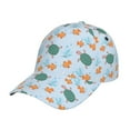 thumbnail image 1 of Picia Turtles And Goldfish pattern Trucker Low Profile Hat Men Women Baseball Cap Dad Hat Adjustable Unconstructed Plain Cap, 1 of 9