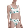 thumbnail image 1 of Picia Turtles And Seahorses Women's High Waisted Bikini Scoop Neck Swimsuit Two Pieces Bathing Suit-Small, 1 of 8