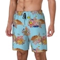 thumbnail image 1 of Picia Turtles And Corals pattern Mens Swim Trunks with Compression Liner Stretch Beach Shorts Quick Dry with Zipper Pockets No-Chafing Board Shorts-XX-Large, 1 of 9
