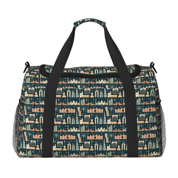 Picia UAE Travel1 1 Print Travel Duffle Bag,Weekender Bags for Women with Shoe Compartment, Gym Duffel Bag with Wet Pocket, Hospital Bags for Labor and Delivery