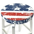 thumbnail image 1 of Picia USA Colors Stripes1 pattern Round Stool Covers Comfy Seat Covers Stretch Removable WashableChair Slipcover Round Bar Chair Cushion Cover-14 inch, 1 of 7