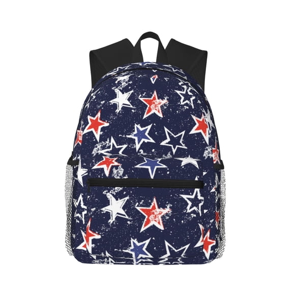 Picia USA Stars Large Capacity Backpack Classic Style Backpack Casual Backpack Water-Resistant School Work Travel Outdoor Backpack