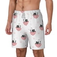 thumbnail image 1 of Picia Umbrella Cat pattern Mens Swim Trunks with Compression Liner Stretch Beach Shorts Quick Dry with Zipper Pockets No-Chafing Board Shorts-X-Large, 1 of 9