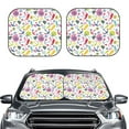 thumbnail image 1 of Picia Undersea Seahorse 2 Piece Car Windshield Sun Shade Foldable | Foldable Sun Shield for Front Window Blocks UV Rays and Keeps Your Vehicle Cool-Medium, 1 of 7