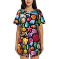 thumbnail image 1 of Picia Underwater Diving Animals Pajamas Sets for Women Soft Short-Sleeved Pjs with Lounge Shorts Two Piece Sleepwear-Medium, 1 of 9