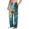 thumbnail image 1 of Picia Underwater Swimming Duck Mens Soft Woven Cotton Elastic Waistband Sleep Pajama Pant Lounge Sleep Pant With Pockets And Drawstring-Medium, 1 of 9