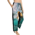 thumbnail image 1 of Picia Underwater Swimming Duck Womens Soft Woven Cotton Elastic Waistband Sleep Pajama Pant Lounge Sleep Pant With Pockets And Drawstring-Large, 1 of 9