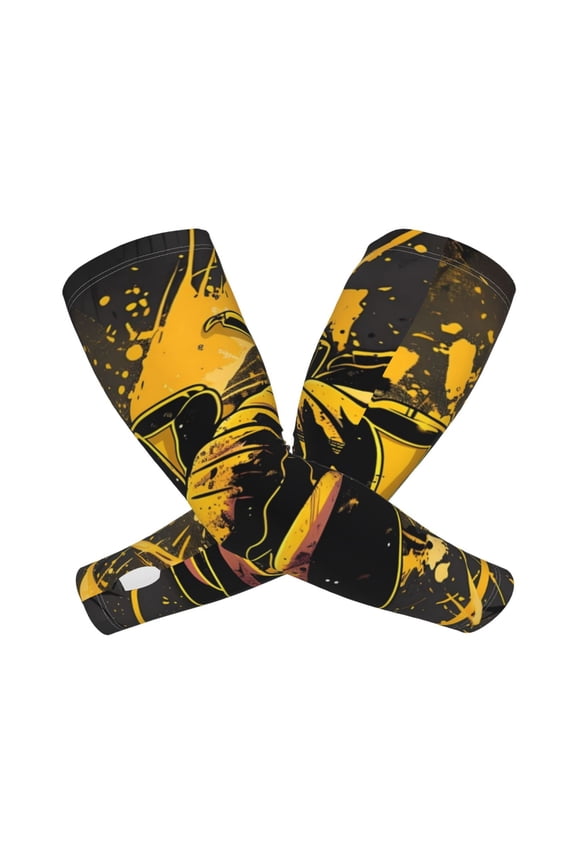 Urban Graffiti Scorpion Illustration Arm Sleeves for Men and Women - Tattoo Cover Up UPF 50+ Cooling Sports Sleeve for Basketball Golf Football-One Size