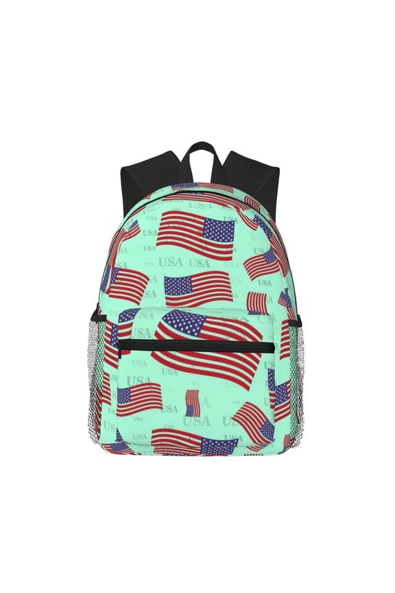 Usa Flag Large Capacity Backpack Classic Style Backpack Casual Backpack Water-Resistant School Work Travel Outdoor Backpack