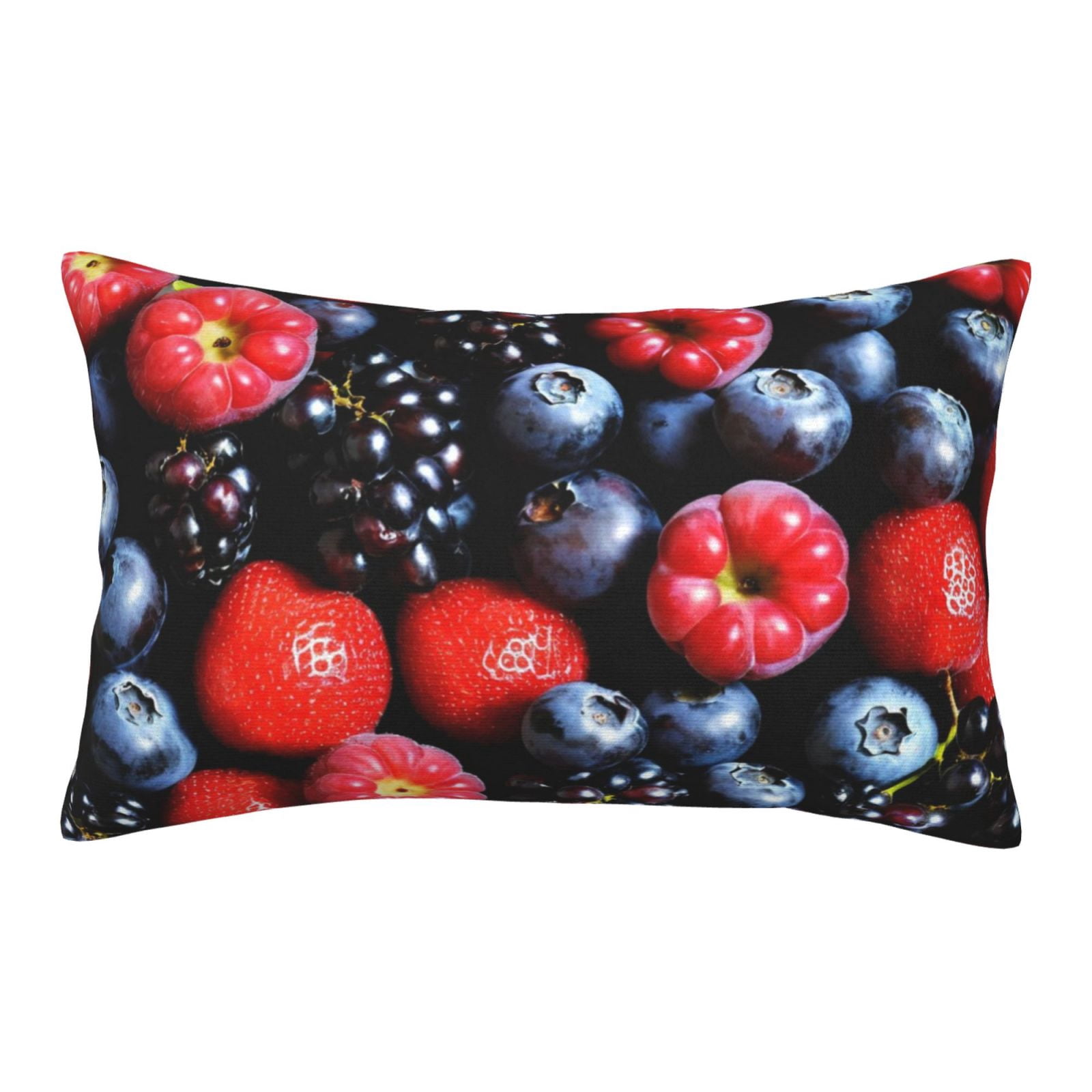 Curated visual reference: Hypoallergenic Home Decor Reference: Picia Variety Of Fruits And Berries Pattern Plush Pillow Case