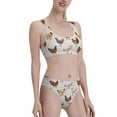 thumbnail image 1 of Picia Various Chicken Women's High Waisted Bikini Scoop Neck Swimsuit Two Pieces Bathing Suit-Medium, 1 of 8