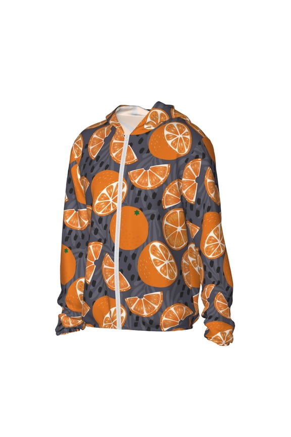 Various Oranges Women's Men's UPF 50+ Sun Protection Hoodie Shirt Long Sleeve SPF Fishing Outdoor UV Hiking Lightweight Shirts-XX-Large