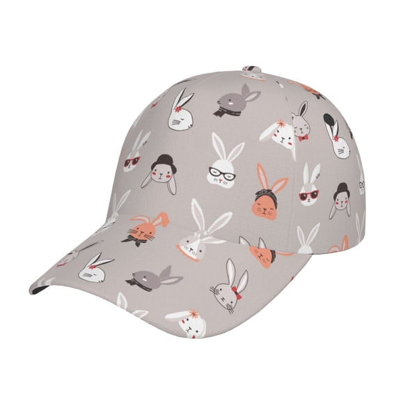 Picia Various Rabbits pattern Trucker Low Profile Hat Men Women Baseball Cap Dad Hat Adjustable Unconstructed Plain Cap
