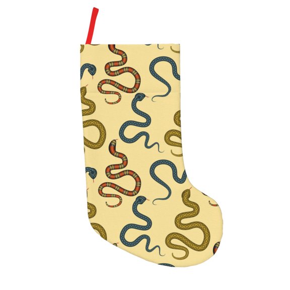 Picia Various Snake for 18in Christmas Stockings, Xmas Stocking for Kids, Holiday and Family Stocking for Fireplace or Party Decoration