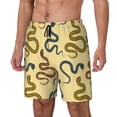 thumbnail image 1 of Picia Various Snake pattern Mens Swim Trunks with Compression Liner Stretch Beach Shorts Quick Dry with Zipper Pockets No-Chafing Board Shorts-Small, 1 of 9