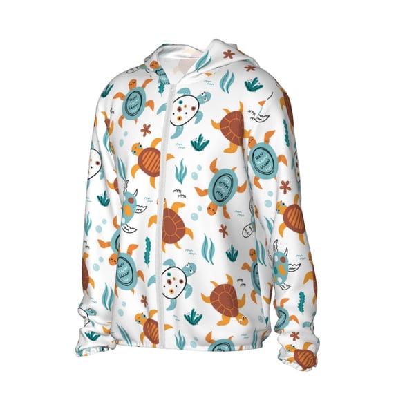 Picia Various Turtle Women's Men's UPF 50+ Sun Protection Hoodie Shirt Long Sleeve SPF Fishing Outdoor UV Hiking Lightweight Shirts-XX-Large