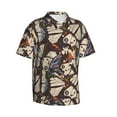 thumbnail image 1 of Picia Vector Butterflies Gentle Cotton Regular Fit Short Sleeve Casual Hawaiian Shirt for Men-X-Large, 1 of 1