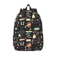 thumbnail image 1 of Picia Vegetable Quiche Printed Canvas Daypack - Stylish and Durable Vintage Compact Backpack - Class, Work, Travel, or Laptop Bookbag,Organized Compartments-Small, 1 of 6