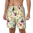 thumbnail image 1 of Picia Vegetable pattern Mens Swim Trunks with Compression Liner Stretch Beach Shorts Quick Dry with Zipper Pockets No-Chafing Board Shorts-Large, 1 of 9