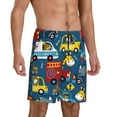 thumbnail image 1 of Picia Vehicles Cartoon with Funny Drivers Pajama Shorts for Men, Men's Pajama Bottoms, Sleepwear,Short Pajama Pants-Medium, 1 of 9