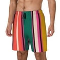 thumbnail image 1 of Picia Vertical Stripes pattern Mens Swim Trunks with Compression Liner Stretch Beach Shorts Quick Dry with Zipper Pockets No-Chafing Board Shorts-XX-Large, 1 of 9