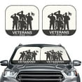 thumbnail image 1 of Picia Veterans Day 2 Piece Car Windshield Sun Shade Foldable | Foldable Sun Shield for Front Window Blocks UV Rays and Keeps Your Vehicle Cool-Large, 1 of 1