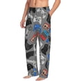 thumbnail image 1 of Picia Video Game Mens Soft Woven Cotton Elastic Waistband Sleep Pajama Pant Lounge Sleep Pant With Pockets And Drawstring-Small, 1 of 9