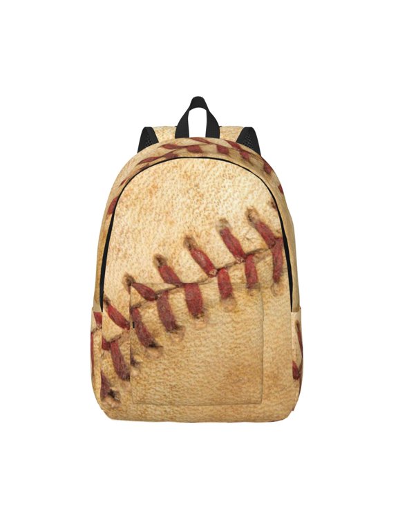 Vintage Baseball Printed Canvas Daypack - Stylish and Durable Vintage Compact Backpack - Class, Work, Travel, or Laptop Bookbag,Organized Compartments-Small