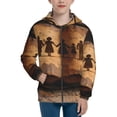 thumbnail image 1 of Picia Vintage Family History Book for Boys Fashion Full-zip Hoodies & Sweatshirts with Kangaroo Pocket,Zip-up Hooded Sweatshirt for Kid, Moisture Wicking & Breathable-Small, 1 of 6