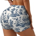 thumbnail image 1 of Picia Vintage Floral 1 Printed Workout Shorts for Women Seamless Scrunch Butt Lifting High Waisted Yoga Gym Booty Running Moisture-wicking Short Pants-X-Large, 1 of 9