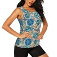thumbnail image 1 of Picia Vintage Floral Butterflies Pattern Women's Workout Tank Top,Breathable Activewear,Slim Fit Athletic Top,Versatile Workout Moisture-wicking top-XX-Large, 1 of 9