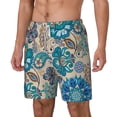 thumbnail image 1 of Picia Vintage Floral Butterflies pattern Mens Swim Trunks with Compression Liner Stretch Beach Shorts Quick Dry with Zipper Pockets No-Chafing Board Shorts-XX-Large, 1 of 9