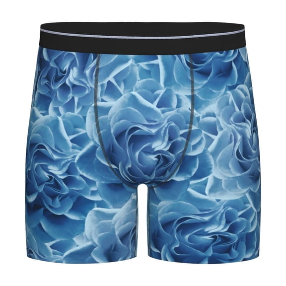 Picia Vintage Floral Pattern Men's Athletic Long Leg Briefs , Performance Stretch Underwear，Moisture-Wicking