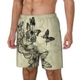 thumbnail image 1 of Picia Vintage Floral pattern Mens Swim Trunks with Compression Liner Stretch Beach Shorts Quick Dry with Zipper Pockets No-Chafing Board Shorts-Medium, 1 of 9