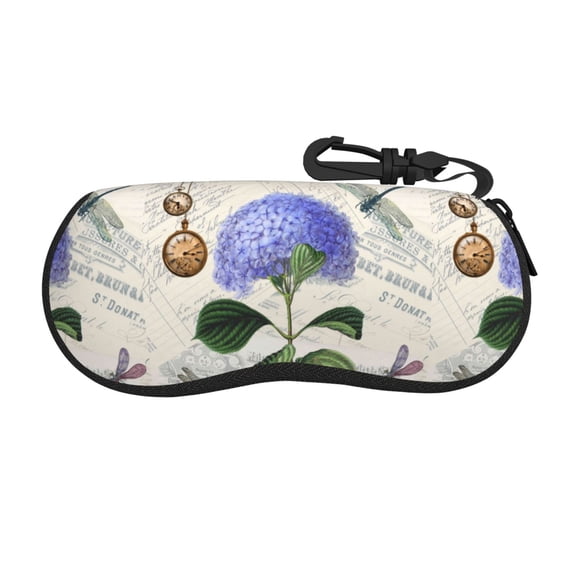 Picia Vintage Flower Print Sunglasses Case, Eyeglasses Case Protector Large Glasses Case, Key Lock Case Protective Glasses Holder Eyeglasses Cases