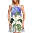 thumbnail image 1 of Picia Vintage Flower Print Women’s Sleeveless Midi Swing Dress – A-Line Pleated Tank Sundress, Comfortable and Flowy T-Shirt Dress, 1 of 7