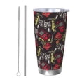 thumbnail image 1 of Picia Vintage Gaming Pattern 20 oz Tumbler Stainless Steel Vacuum Insulated Coffee Ice Cup Double Wall Travel Flask Dual Lid Water Bottle, Eco-friendly Car Cup, 1 of 8