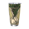 thumbnail image 1 of Picia Vintage Garlic Bread Illustration Pattern 20 oz Tumbler Stainless Steel Vacuum Insulated Coffee Ice Cup Double Wall Travel Flask Dual Lid Water Bottle, Eco-friendly Car Cup-Without Straw, 1 of 8