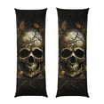 thumbnail image 1 of Picia Vintage Gold Leaf Skull Body Pillow Cover - Super Soft Microfiber 20x54 Body Pillow Case - Envelope Closure, Wrinkle, Stain Resistant Body Pillow Cover,Elegant Bedding, 1 of 1